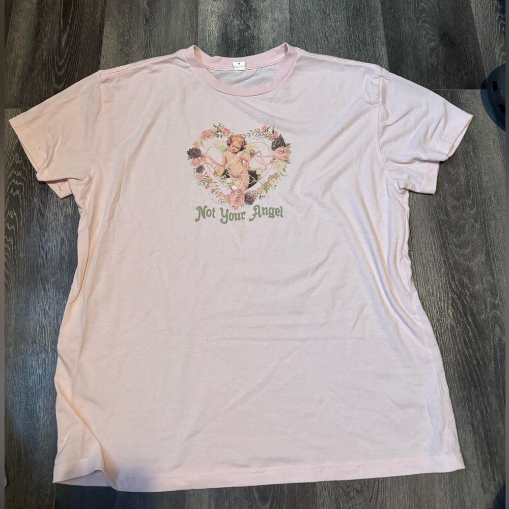 Not Your Angel Pink Women's T-Shirt